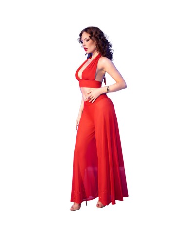 CHILIROSE CR 4857 SET TOP Y PANTALONES ROJO TALLA S