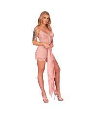 LIVCO CORSETTI FASHION HYEONA 1710 BABYDOLL TANGA ROSA S