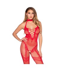 LEG AVENUE 89336 BODYSTOCKING SIN ENTREPIERNA ROJO TALLA UNICA