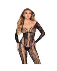 LEG AVENUE 89369 JUMPSUIT DE RED Y ENCAJE NEGRO TALLA UNICA