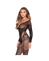 LEG AVENUE 89369 JUMPSUIT DE RED Y ENCAJE NEGRO TALLA UNICA