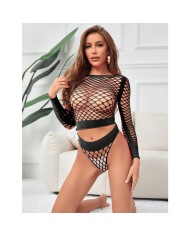 SUBBLIME 952228 SET DE REJILLA 2 PIEZAS DE MANGA LARGA NEGRO TALLA UNICA