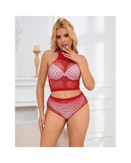 SUBBLIME 952402 SET DE REJILLA CON BRILLANTES ROJO TALLA UNICA