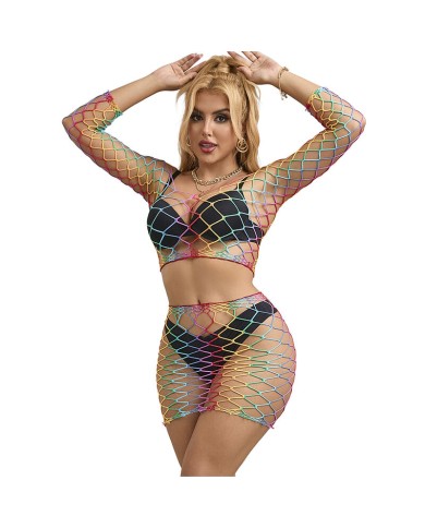 SUBBLIME 952440 SET DE REJILLA 2 PIEZAS MANGA LARGA ARCOIRIS TALLA UNICA