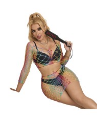 SUBBLIME 952440 SET DE REJILLA 2 PIEZAS MANGA LARGA ARCOIRIS TALLA UNICA