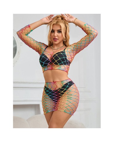 SUBBLIME 952440 SET DE REJILLA 2 PIEZAS MANGA LARGA ARCOIRIS TALLA UNICA