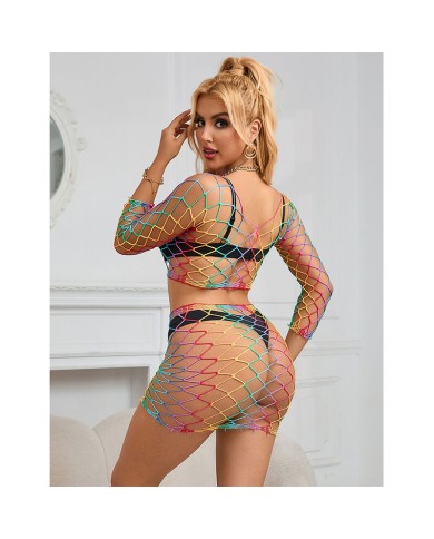 SUBBLIME 952440 SET DE REJILLA 2 PIEZAS MANGA LARGA ARCOIRIS TALLA UNICA