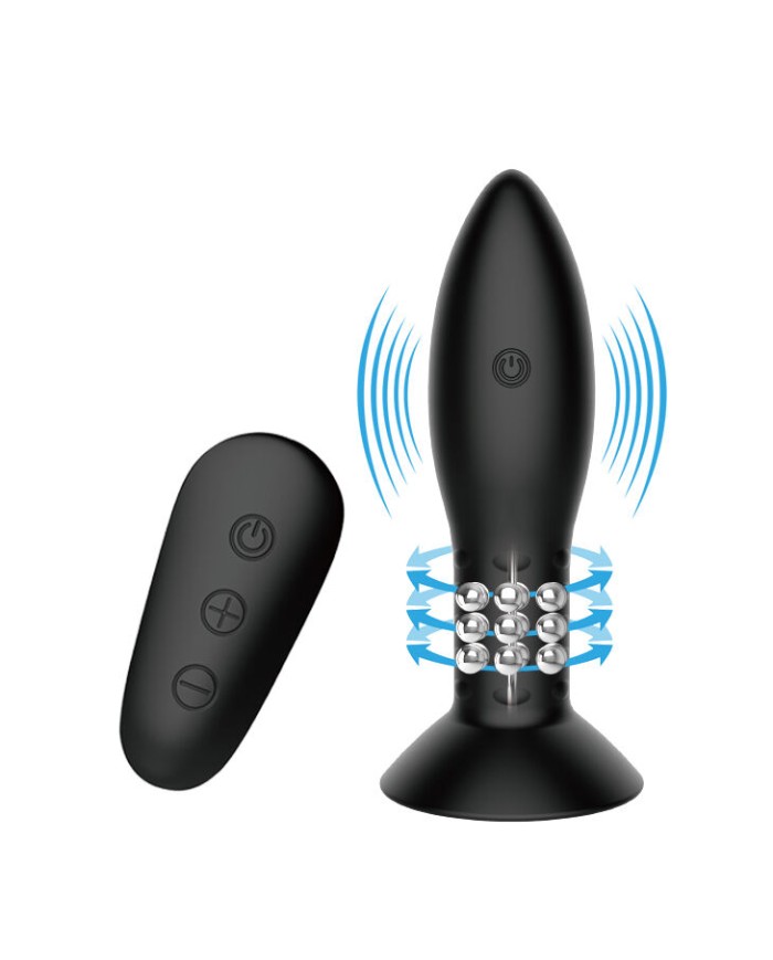 MR PLAY PLUG CON BOLAS ROTADORAS NEGRO CONTROL REMOTO