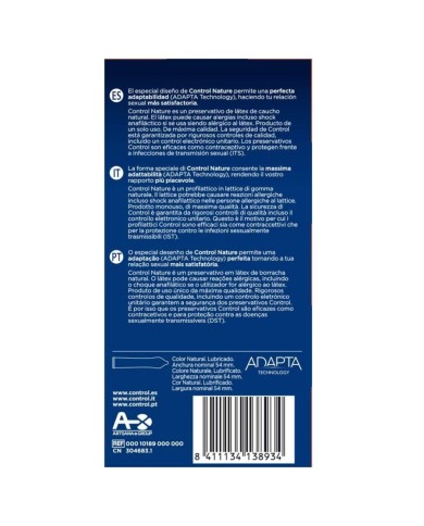 CONTROL ADAPTA NATURE PRESERVATIVOS 24 UNIDADES
