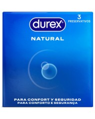 DUREX PRESERVATIVOS NATURAL 3 UNIDADES