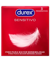 DUREX PRESERVATIVOS SENSITIVO 3 UNIDADES