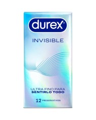 DUREX PRESERVATIVOS INVISIBLE ULTRA FINO 12 UNIDADES
