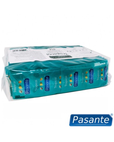 PASANTE PRESERVATIVOS SABORES TROPICAL BOLSA 144 UNIDADES