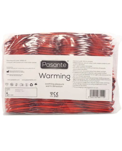 PASANTE PRESERVATIVO EFECTO CALOR BOLSA 144 UNIDADES