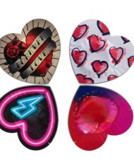 PASANTE PRESERVATIVO ROJO FORMA CORAZON BOLSA 144 UNIDADES