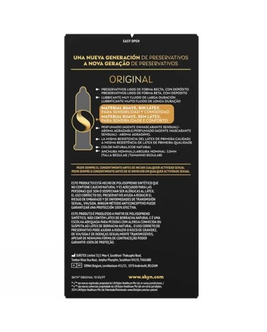 SKYN PRESERVATIVO ORIGINAL SENSACION NATURAL 10 UNIDADES