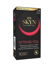 SKYN PRESERVATIVO INTENSE FEEL TEXTURA CON DISENO ONDULADO 10 UNIDADES