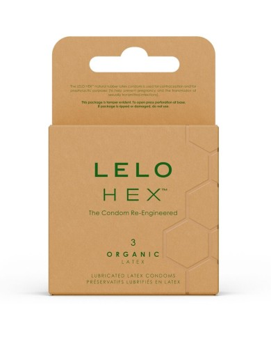 LELO HEX ORGANIC PRESERVATIVO CAJA 3 UDS
