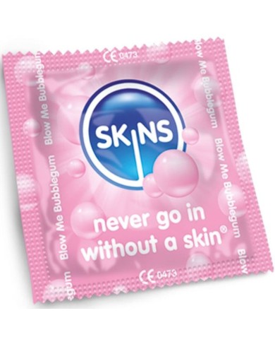 SKINS PRESERVATIVOS PREMIUM SABOR CHICLE PACK 8