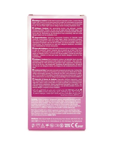SKINS PRESERVATIVOS PREMIUM SABOR CHICLE PACK 8