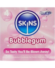 SKINS PRESERVATIVOS PREMIUM SABOR CHICLE PACK 4