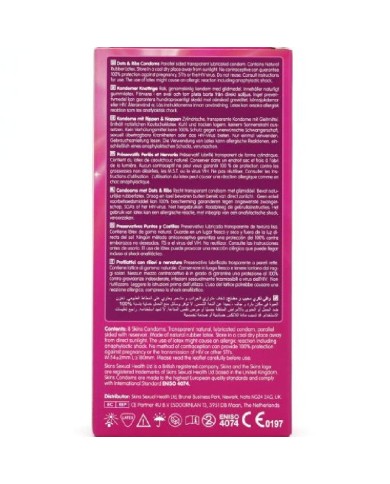 SKINS DOTS RIBS PRESERVATIVOS PREMIUM PACK 8