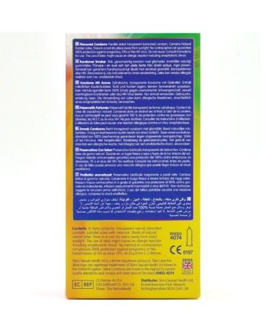 SKINS MULTI SABORES PRESERVATIVOS PREMIUM PACK 16