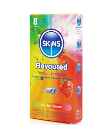 SKINS MULTI SABORES PRESERVATIVOS PREMIUM PACK 8