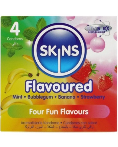 SKINS MULTI SABORES PRESERVATIVOS PREMIUM PACK 4