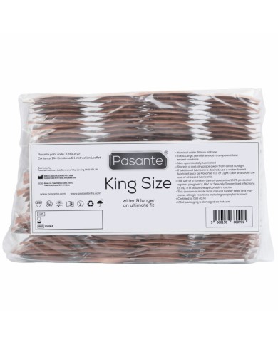 PASANTE PRESERVATIVOS KING MS LARGOS Y ANCHOS BOLSA 144 UNIDADES