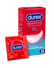 DUREX PRESERVATIVOS SENSITIVO EXTRA LARGO XL 10 UNIDADES