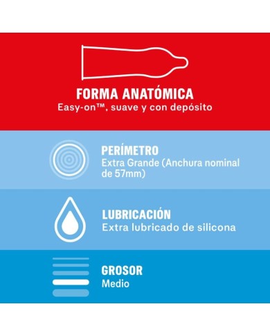 DUREX PRESERVATIVOS SENSITIVO EXTRA LARGO XL 10 UNIDADES