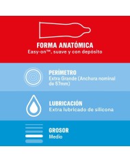 DUREX PRESERVATIVOS SENSITIVO EXTRA LARGO XL 10 UNIDADES