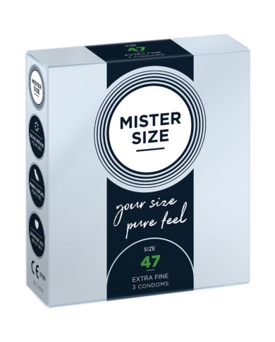 MISTER SIZE PRESERVATIVOS TALLA XS 47 MM 3 UNIDADES