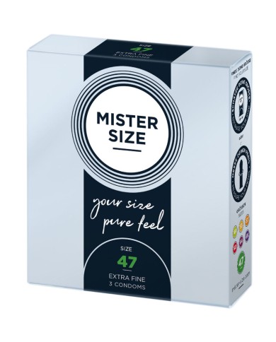 MISTER SIZE PRESERVATIVOS TALLA XS 47 MM 3 UNIDADES
