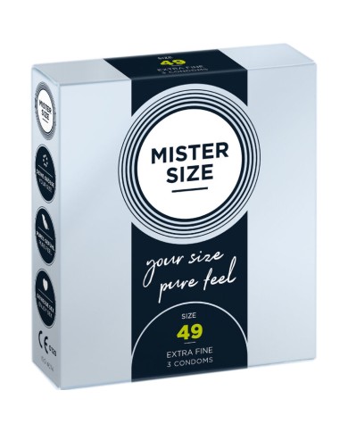 MISTER SIZE PRESERVATIVOS TALLA S 49 MM 3 UNIDADES