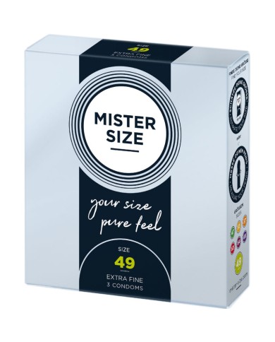 MISTER SIZE PRESERVATIVOS TALLA S 49 MM 3 UNIDADES