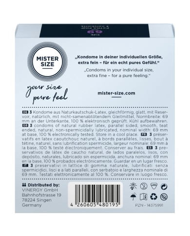MISTER SIZE PRESERVATIVOS TALLA XXXL 69 MM 3 UNIDADES