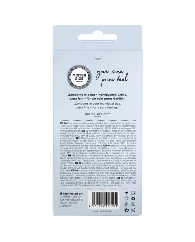 MISTER SIZE PRESERVATIVOS TALLA XXXL 69 MM 10 UNIDADES