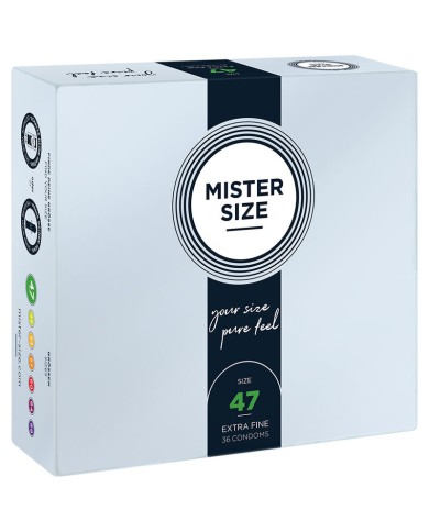 MISTER SIZE PRESERVATIVOS TALLA XS 47 MM 36 UNIDADES