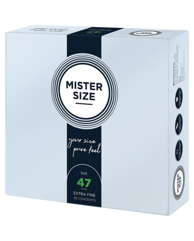 MISTER SIZE PRESERVATIVOS TALLA XS 47 MM 36 UNIDADES