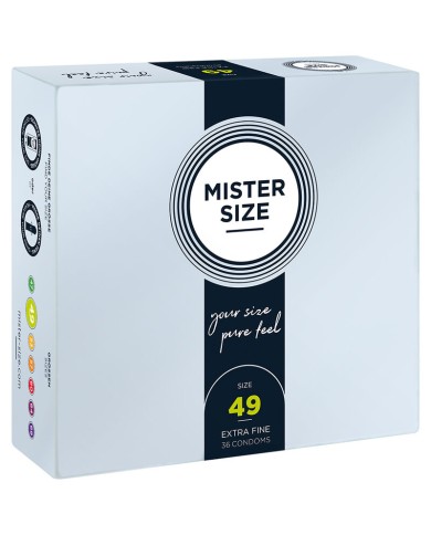 MISTER SIZE PRESERVATIVOS TALLA S 49 MM 36 UNIDADES