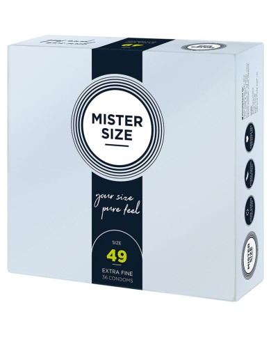 MISTER SIZE PRESERVATIVOS TALLA S 49 MM 36 UNIDADES
