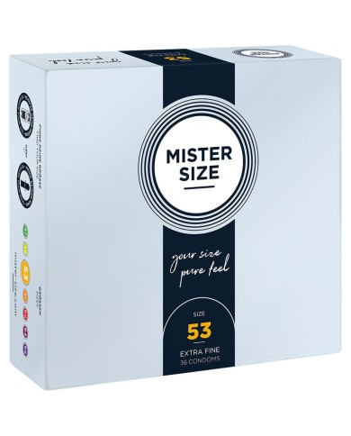 MISTER SIZE PRESERVATIVOS TALLA M 53 MM 36 UNIDADES