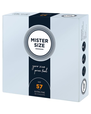 MISTER SIZE PRESERVATIVOS TALLA L 57 MM 36 UNIDADES