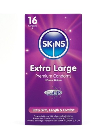 SKINS TAMANO XL PRESERVATIVOS PREMIUM PACK 16