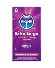SKINS TAMANO XL PRESERVATIVOS PREMIUM PACK 8