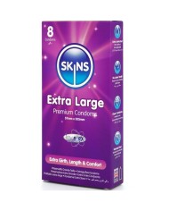SKINS TAMANO XL PRESERVATIVOS PREMIUM PACK 8