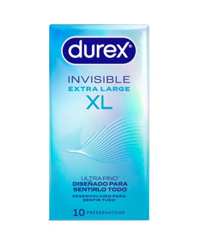 DUREX PRESERVATIVOS INVISIBLE XL 10 UNIDADES