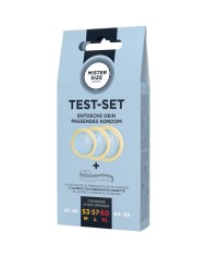 MISTER SIZE TEST SET 3 PRESERVATIVOS DIFERENTES TALLAS CINTA METRICA
